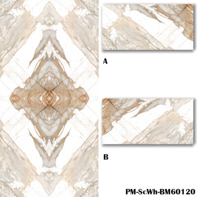 PM-ScWh-BM60120 Gold Marble Effect Tile 60x120cm - Floor Tiles - Blackburn Tile Centre - Best Tiles Manufacturer in U. K.