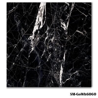 SM-GoWh6060 Black Marble Effect Tile 60x60cm - Floor Tiles - Blackburn Tile Centre - Best Tiles Manufacturer in U. K.