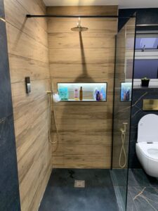 Black and Gold Marble Effect Bathroom 60x120cm Tiles - Blackburn Tile Centre - Best Tiles Manufacturer in U. K.