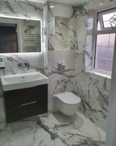 White Marble Effect Bathroom 60x120cm Tiles - Blackburn Tile Centre - Best Tiles Manufacturer in U. K.
