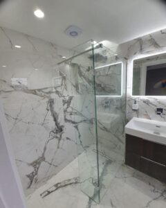 White Marble Effect Bathroom 60x120cm Tiles - Blackburn Tile Centre - Best Tiles Manufacturer in U. K.