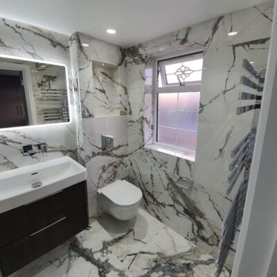 White Marble Effect Bathroom 60x120cm Tiles - Bathrooms - Blackburn Tile Centre - Best Tiles Manufacturer in U. K.