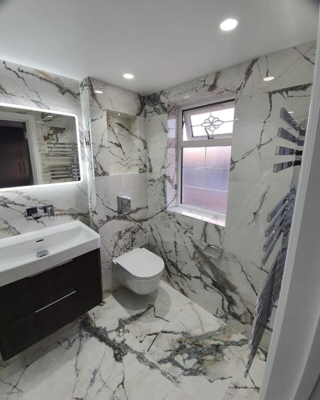 White Marble Effect Bathroom 60x120cm Tiles - Blackburn Tile Centre - Best Tiles Manufacturer in U. K.