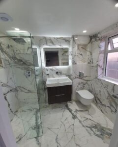 White Marble Effect Bathroom 60x120cm Tiles - Blackburn Tile Centre - Best Tiles Manufacturer in U. K.